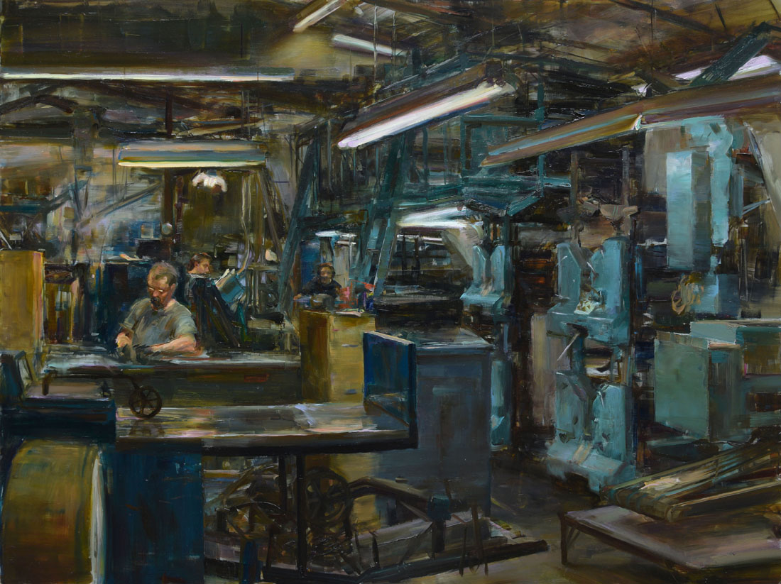 ''Web Printing,'' oil, 18x24'', price on request